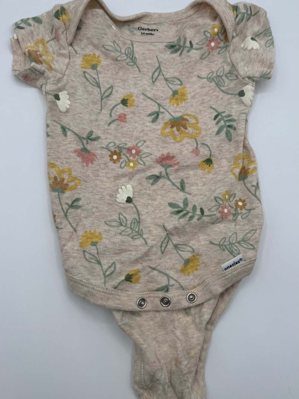 Floral 3 Month Girl Short Sleeve Onesie Bundle (5 pcs) - Picture 5 of 6